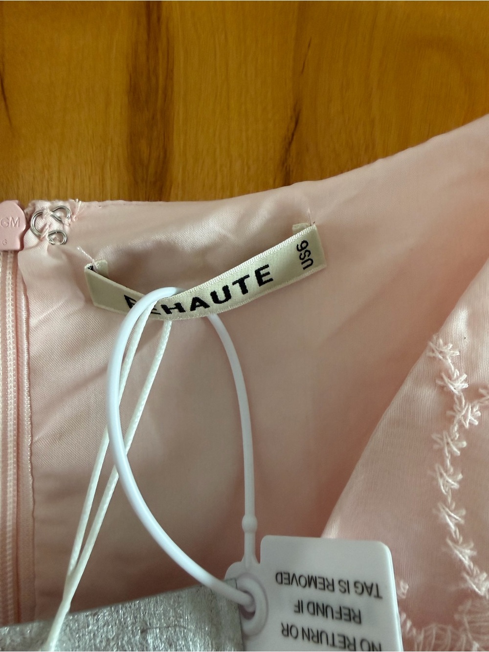 Fehaute Pink Lace Midi Dress NWT - Picture 3 of 6